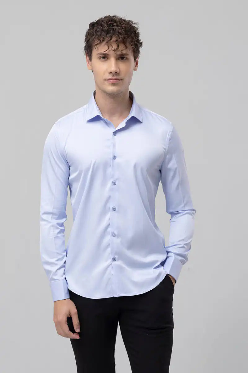 Double Cuff Sky Blue Shirt